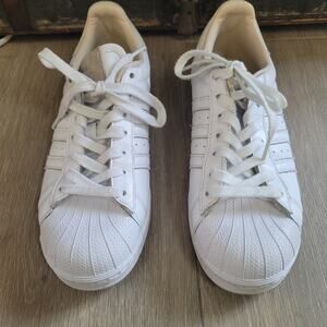 Adidas Superstar Originals Sneakers Mens 9.5 Cloud White Leather Shoes EF2102